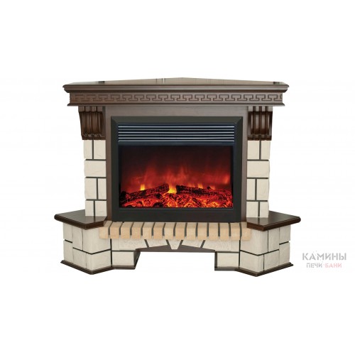 Электрокамин Stone New Corner (угловой) 26 AO с Moonblaze LUX BL S