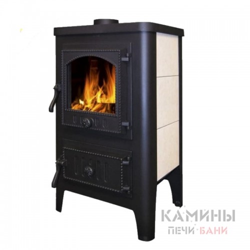 печь-камин Бавария Оптима с чугунной плитой