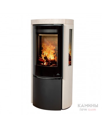 Печь-камин Jydepejsen Cozy Modern Moca Cream Sandstone Sideglass