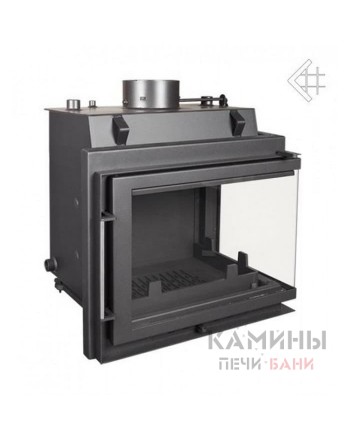 Каминная топка Kratki Maja/PW/BP/12/BS/W (угловое стекло справа, змеевик)