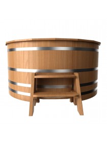 Круглая купель с пластиковой вставкой высота 1,5 м