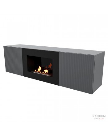Тумба с биокамином Firelight BFP/P-1400L графит