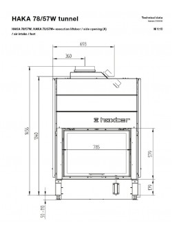 Каминная топка Hoxter HAKA 78/57WT