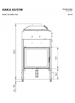Каминная топка Hoxter HAKA 63/51WT
