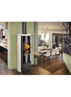 Печь-камин Romotop стальная IRUN N01 рельефная керамика