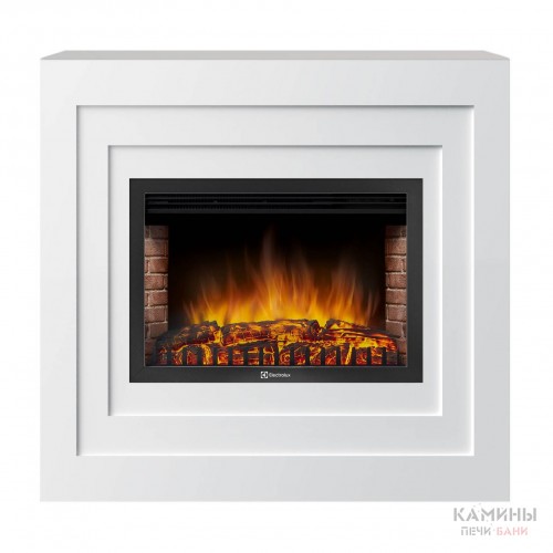 Каминокомплект:Очаг Electrolux EFP/P-2520LS с порталом Cubo 25 белый Каминокомплект:Очаг Electrolux EFP/P-2520LS с порталом Cubo 25 белый