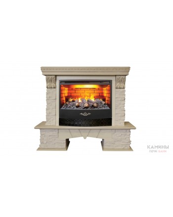Электрокамин Rockland Lux 25,5 WT c очагом FireStar 25,5 3D