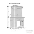 Камин Ар Деко. Цвет: Белый Антик