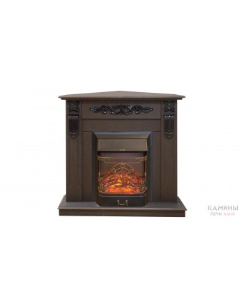 Электрокамин Dominica Corner DN с очагом Majestic Lux Black RC