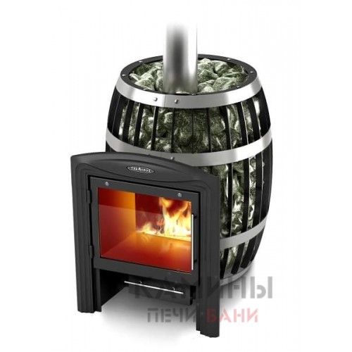  Дровяная печь для бани Термофор Саяны Carbon, Inox Витра