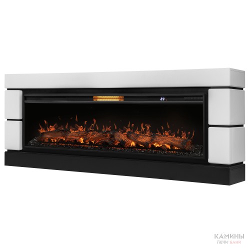 Каминокомплект: Очаг Royal Thermo Aurora RTFP/P-AR60LS, портал Moderno 60, белый Каминокомплект: Очаг Royal Thermo Aurora RTFP/P-AR60LS, портал Moderno 60, белый