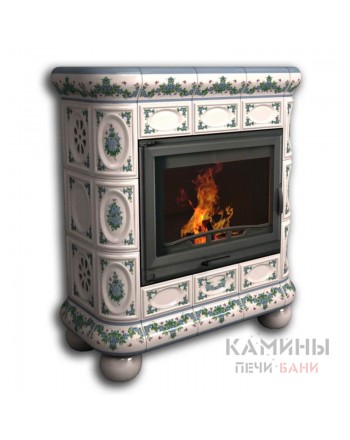 Изразцовый камин Медальон пристенный Художественный