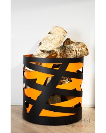 Дровница Saturn (черно-оранжевая)