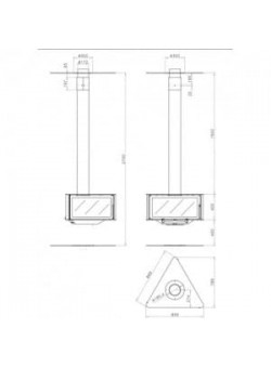 Печь-камин ROCAL Born подвесной