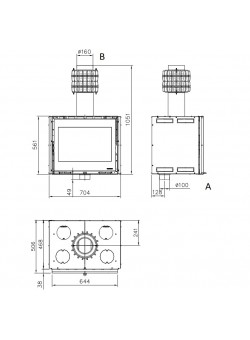 Каминная топка La Nordica Inserto 70 PRS wide
