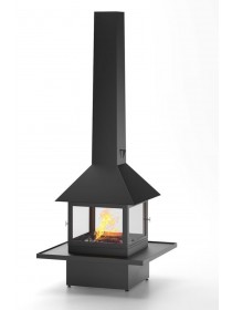 Островной камин CUBE