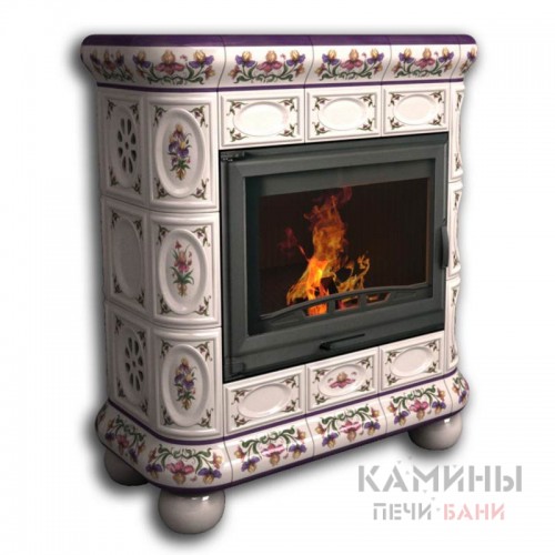 Изразцовый камин Медальон КимрПечь пристенный Роспись