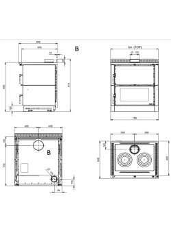 Печь камин La Nordica Verona XXL Stone