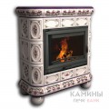 Изразцовый камин Медальон КимрПечь центральный Роспись Изразцовый камин Медальон КимрПечь центральный Роспись