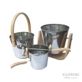 Ведро для бани CityWood из нержавеющей стали 16 литров Ведро для бани CityWood из нержавеющей стали 16 литров