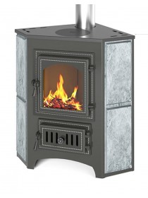 Печь-камин Везувий ПК-01 (220) с конфоркой УГЛОВОЙ, талькохлорит
