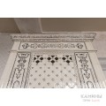 Камин с боковой дровницей с изразцами Альбион и росписью серебром