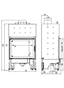 Каминная топка Austroflamm 65x51 aquaHEAT