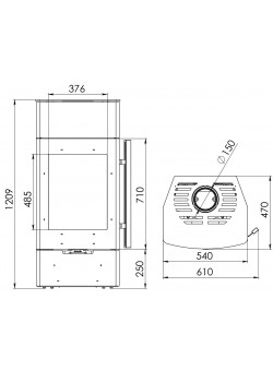 Печь-камин Мета-Бел Байкал