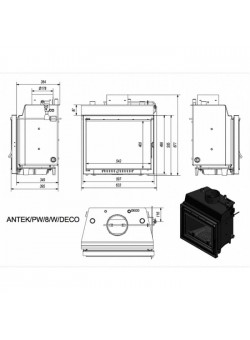 Каминная топка Kratki Antek/PW/8/W/DECO
