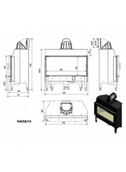 Каминная топка Kratki Nadia/14