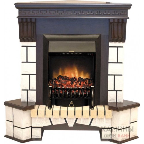 Электрокамин Stone Corner AO с очагом Fobos Lux BL S Электрокамин Stone Corner AO с очагом Fobos Lux BL S