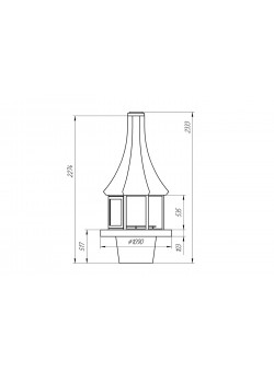 Островной камин LOFT - 27/1