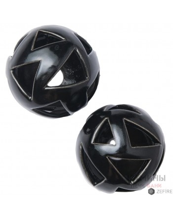 Шары черные с треугольными отверстиями 2 шт (ZeFire)