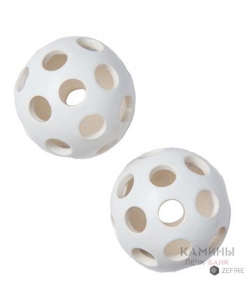 Шары белые с одинаковыми отверстиями 2 шт (ZeFire)