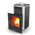 Дровяная печь для бани Термофор Калина Carbon, Inox Витра  Дровяная печь для бани Термофор Калина Carbon, Inox Витра