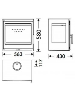 Печь-камин Panadero Onix Wall