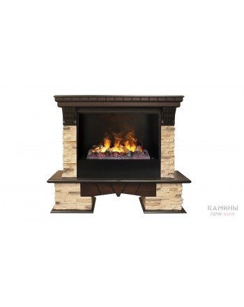 Электрокамин Rockland 26 AO с очагом 3D Cassette 630 + Black вставка