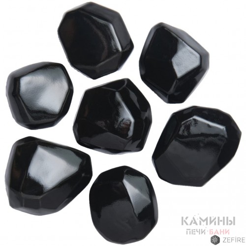 Декоративные керамические камни кристалл черные 7 шт (ZeFire) Декоративные керамические камни кристалл черные 7 шт (ZeFire)