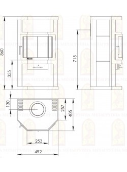 Печь-камин Мета-Бел Ока