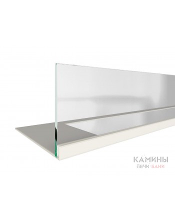 Стекло декоративное для биокамина Elliot 1200 белого со стемалитом (Zefire)
