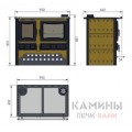 Печь-камин Guca GULIVER THERMO с плитой и водяным контуром Печь-камин Guca GULIVER THERMO с плитой и водяным контуром