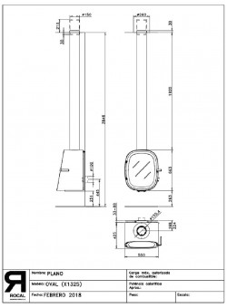 Печь-камин ROCAL Oval 