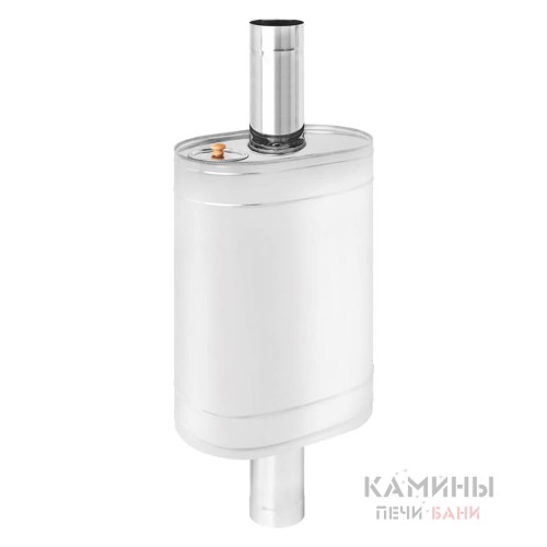 Бак овальный на трубе для воды из нержавейки для бани Бак овальный на трубе для воды из нержавейки для бани