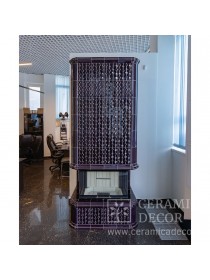 Современный камин в облицовке коллекции Луна и топкой Spartherm Linear 4S Arte.