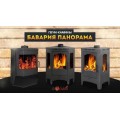 печь-камин «Бавария» ПАНОРАМА ПРИЗМА с плитой