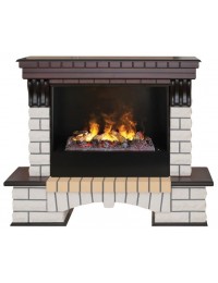 Электрокамин Country 26 AO с очагом 3D Cassette 630 + Black вставка