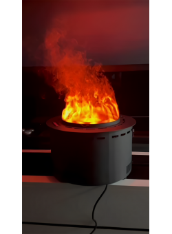 Премиальный паровой 3D электрокамин круглый 300 (SappFire)