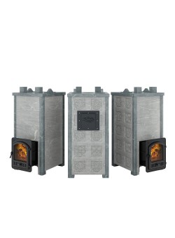 Комплект Эверест "Легкий пар Профи" Талькохлорит, Резная (2 стороны) S-50 мм