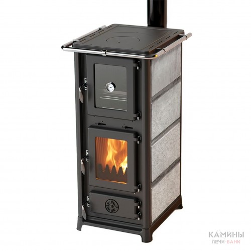 Печь-камин MBS OLYMPIA PLUS S (с камнем) с плитой