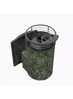 Банная печь «Атмосфера Про XL» NEW в ламелях Змеевик + сетка с тоннелем до 26 м³ 
